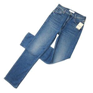 NWT Mother High Waisted Rider Skimp in Cowboys Don't Cry Straight Jeans 28